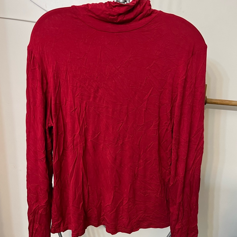 Red turtleneck